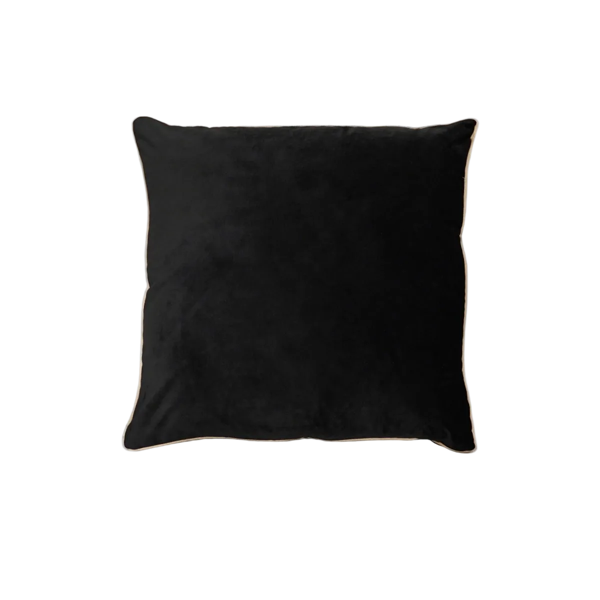 Black Velvet Gold Piping Cushion Feather Insert