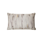 Ivory Taupe Ink Swirl Jacquard Cut Velvet Cushion Feather Insert