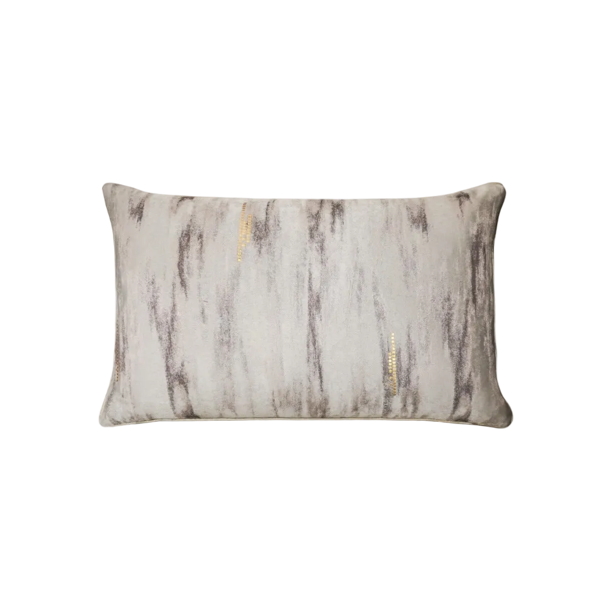 Ivory Taupe Ink Swirl Jacquard Cut Velvet Cushion Feather Insert