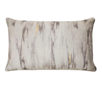 Ivory Taupe Ink Swirl Jacquard Cut Velvet Cushion Feather Insert