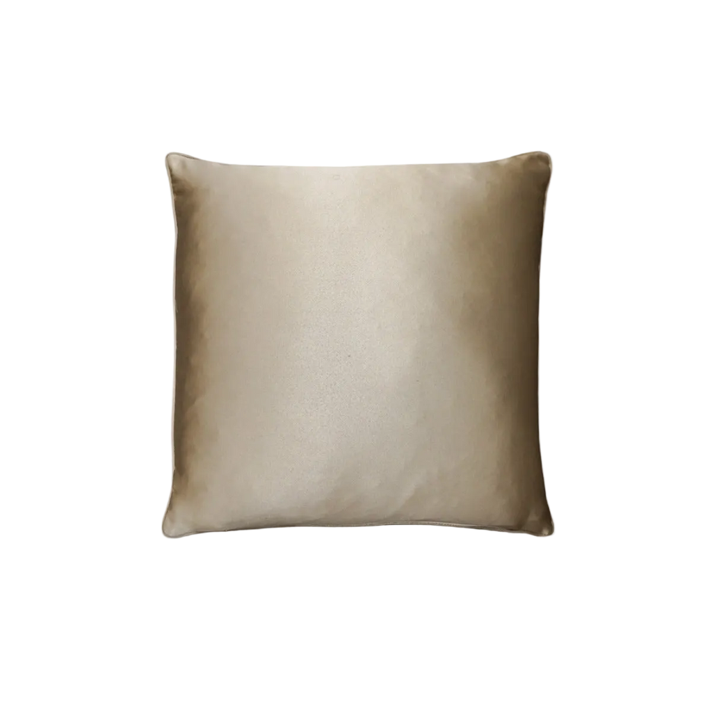 Ivory Taupe Ink Swirl Jacquard Cut Velvet Cushion Feather Insert