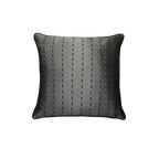 Charcoal Geometric Grid Jacquard Satin Cushion Feather Insert
