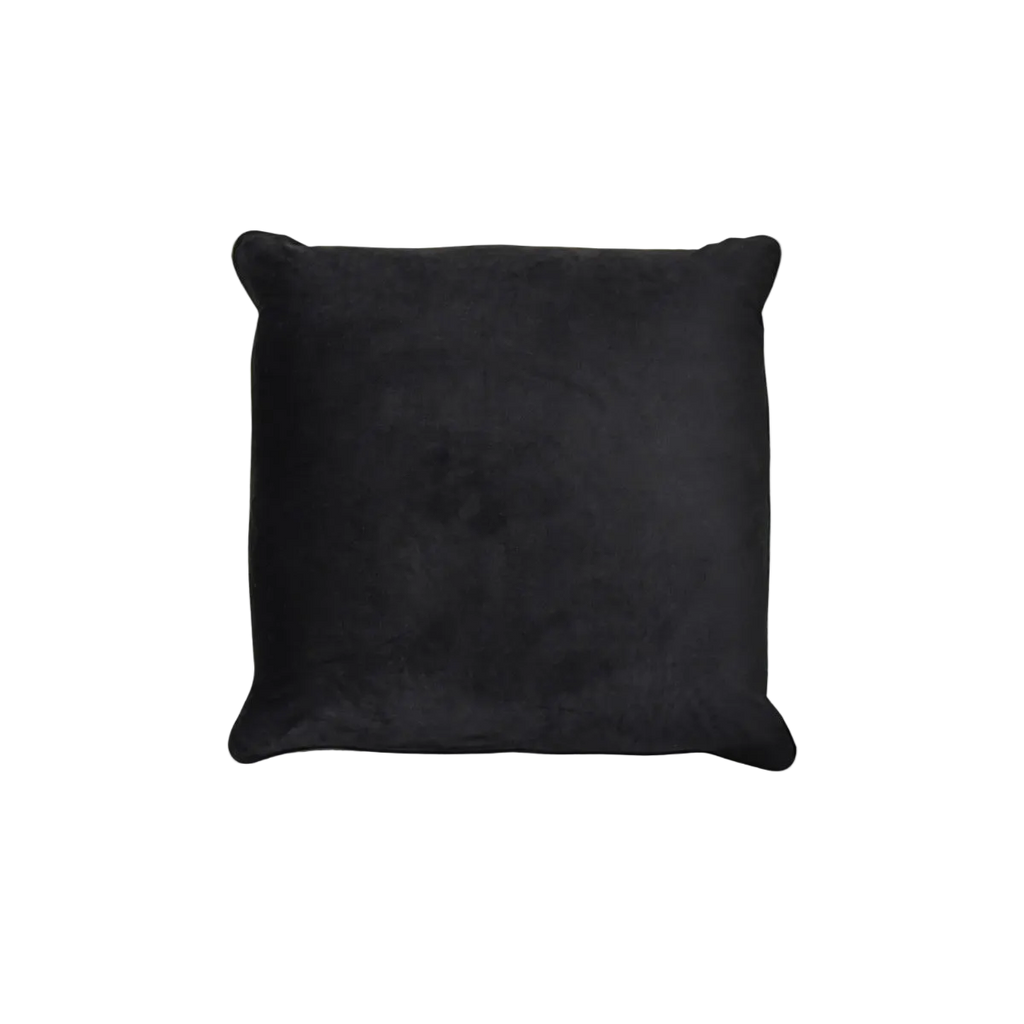 Charcoal Geometric Grid Jacquard Satin Cushion Feather Insert