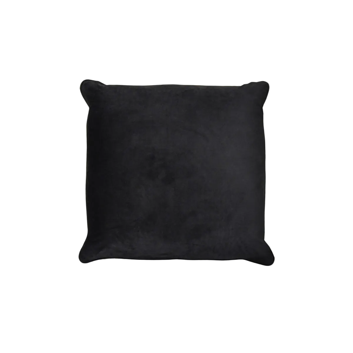 Charcoal Geometric Grid Jacquard Satin Cushion Feather Insert