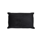 Charcoal Geometric Grid Jacquard Satin Cushion Feather Insert