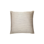 Khaki Wave Stripe Jacquard Satin Cushion Feather Insert