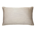 Khaki Wave Stripe Jacquard Satin Cushion Feather Insert