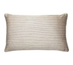 Khaki Wave Stripe Jacquard Satin Cushion Feather Insert