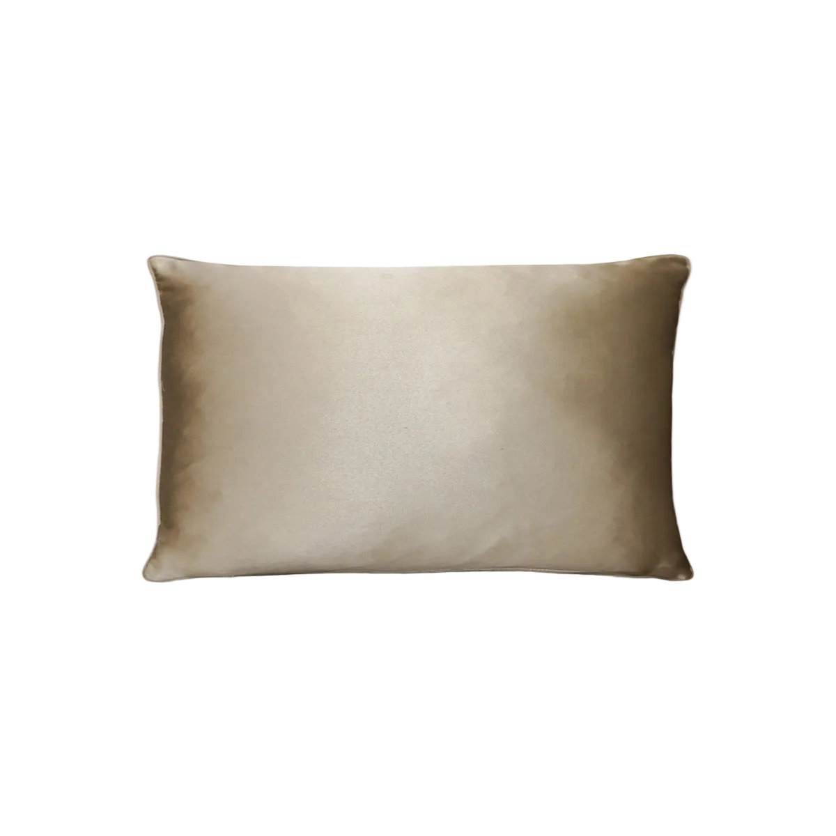 Khaki Wave Stripe Jacquard Satin Cushion Feather Insert
