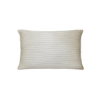 Ivory Wave Stripe Jacquard Satin Cushion Feather Insert