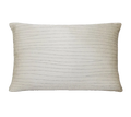 Ivory Wave Stripe Jacquard Satin Cushion Feather Insert