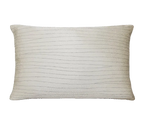 Ivory Wave Stripe Jacquard Satin Cushion Feather Insert