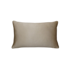 Khaki Faux Leather Cushion Feather Insert