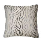 Khaki Animal Print Chenille Jacquard Cushion Feather Insert