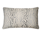 Khaki Animal Print Chenille Jacquard Cushion Feather Insert