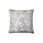 Silver Grey Marble Jacquard Cut Velvet Cushion Feather Insert