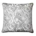 Silver Grey Marble Jacquard Cut Velvet Cushion Feather Insert