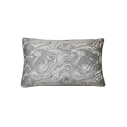 Silver Grey Marble Jacquard Cut Velvet Cushion Feather Insert