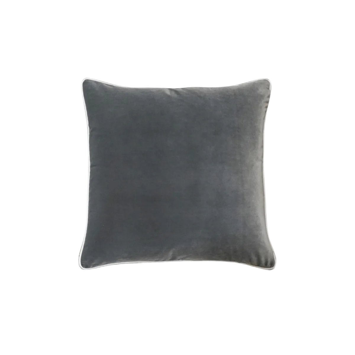 Charcoal Velvet Cushion Feather Insert