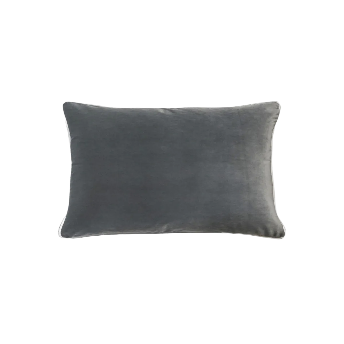 Charcoal Velvet Cushion Feather Insert