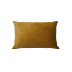 Caramel Velvet White Piping Cushion Feather Insert