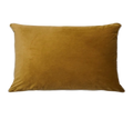 Caramel Velvet White Piping Cushion Feather Insert