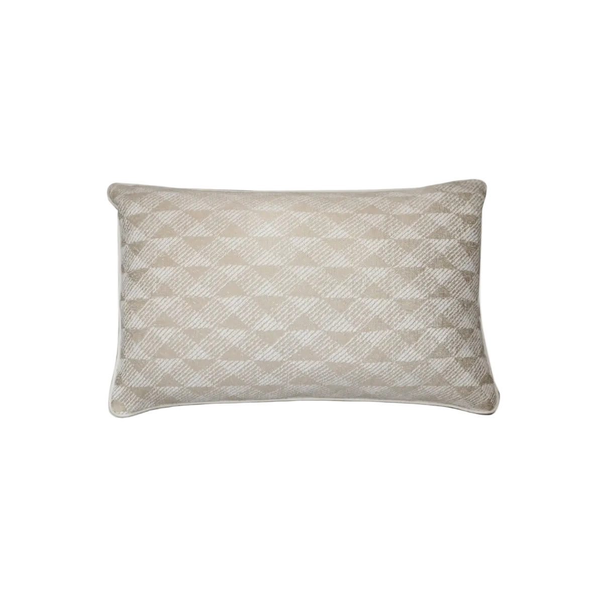 Blush Geometric Textured Jacquard Satin Cushion Feather Insert