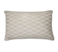 Blush Geometric Textured Jacquard Satin Cushion Feather Insert