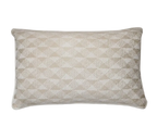 Blush Geometric Textured Jacquard Satin Cushion Feather Insert