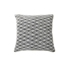 Black White Grey Geometric Jacquard Satin Cushion Feather Insert