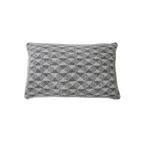 Black White Grey Geometric Jacquard Satin Cushion Feather Insert