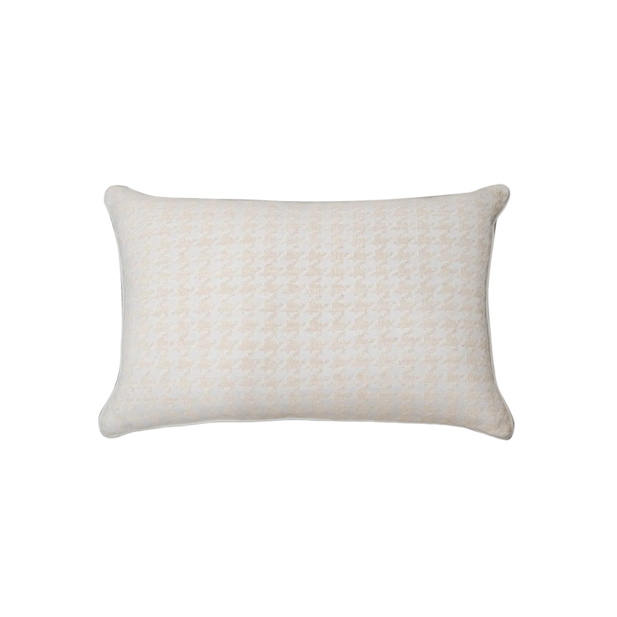 Blush Tonal Houndstooth Chenille Jacquard Cushion Feather Insert