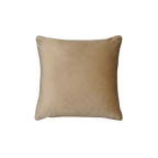 Light Khaki Faux Leather Cushion Feather Insert
