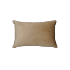 Light Khaki Faux Leather Cushion Feather Insert