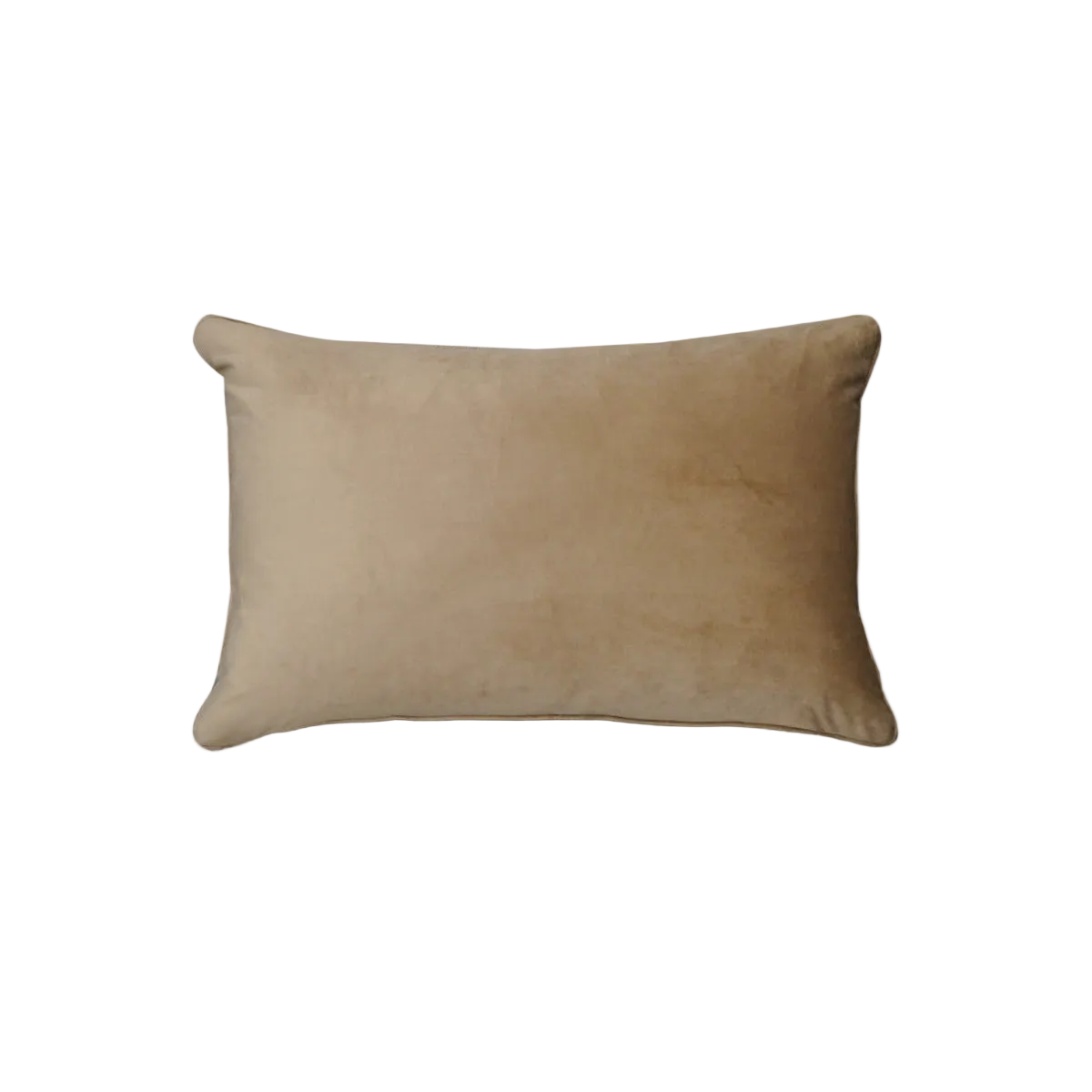 Light Khaki Faux Leather Cushion Feather Insert