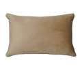 Light Khaki Faux Leather Cushion Feather Insert
