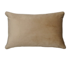 Light Khaki Faux Leather Cushion Feather Insert