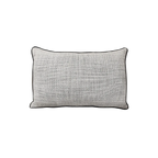 Black White Textured Linen Cotton Black Piping Cushion Feather Insert
