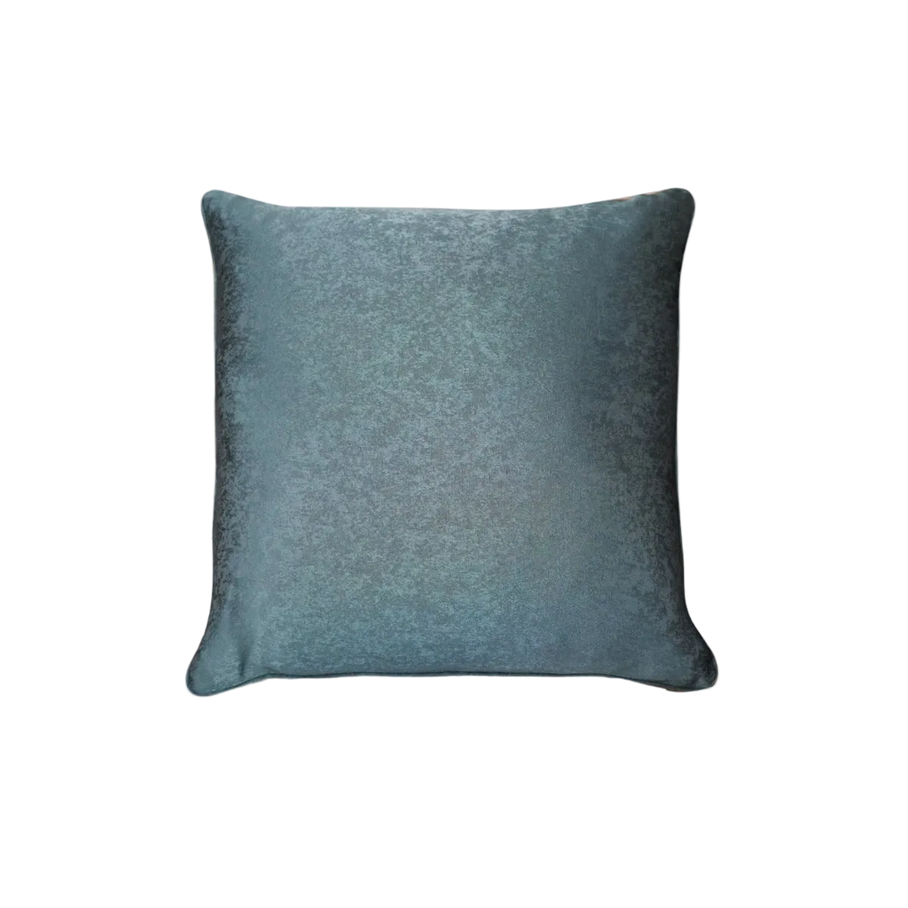 Dark Slate Blue Vintage Jacquard Cut Velvet Cushion Feather Insert