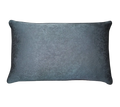 Dark Slate Blue Vintage Jacquard Cut Velvet Cushion Feather Insert