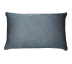 Dark Slate Blue Vintage Jacquard Cut Velvet Cushion Feather Insert