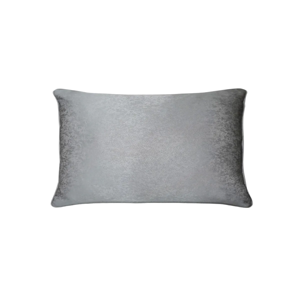 Light Grey Vintage Jacquard Cut Velvet Cushion Feather Insert
