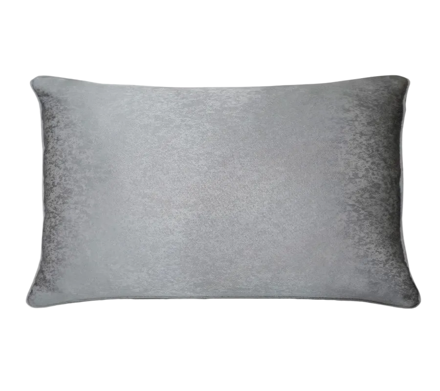Light Grey Vintage Jacquard Cut Velvet Cushion Feather Insert