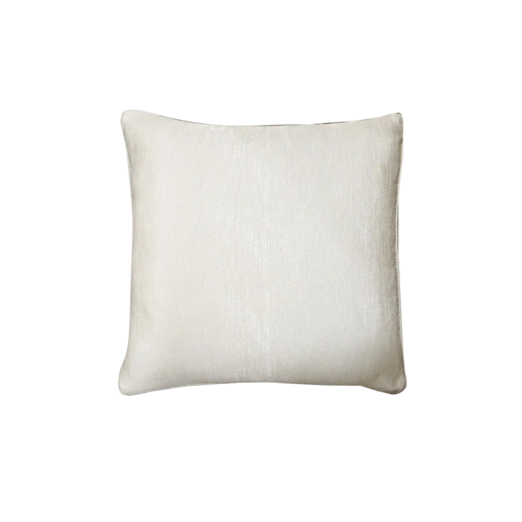 Ivory Tonal Jacquard Satin Cushion Feather Insert