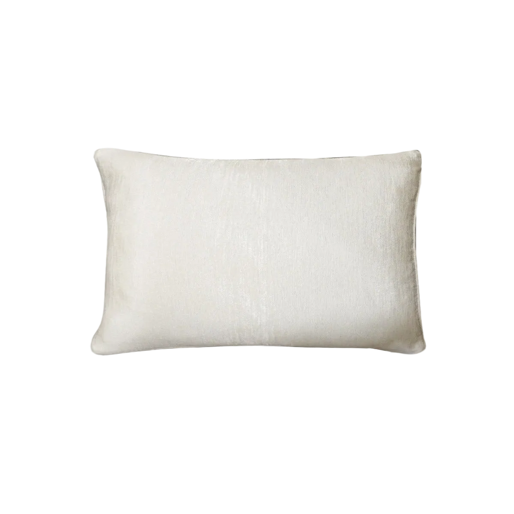 Ivory Tonal Jacquard Satin Cushion Feather Insert