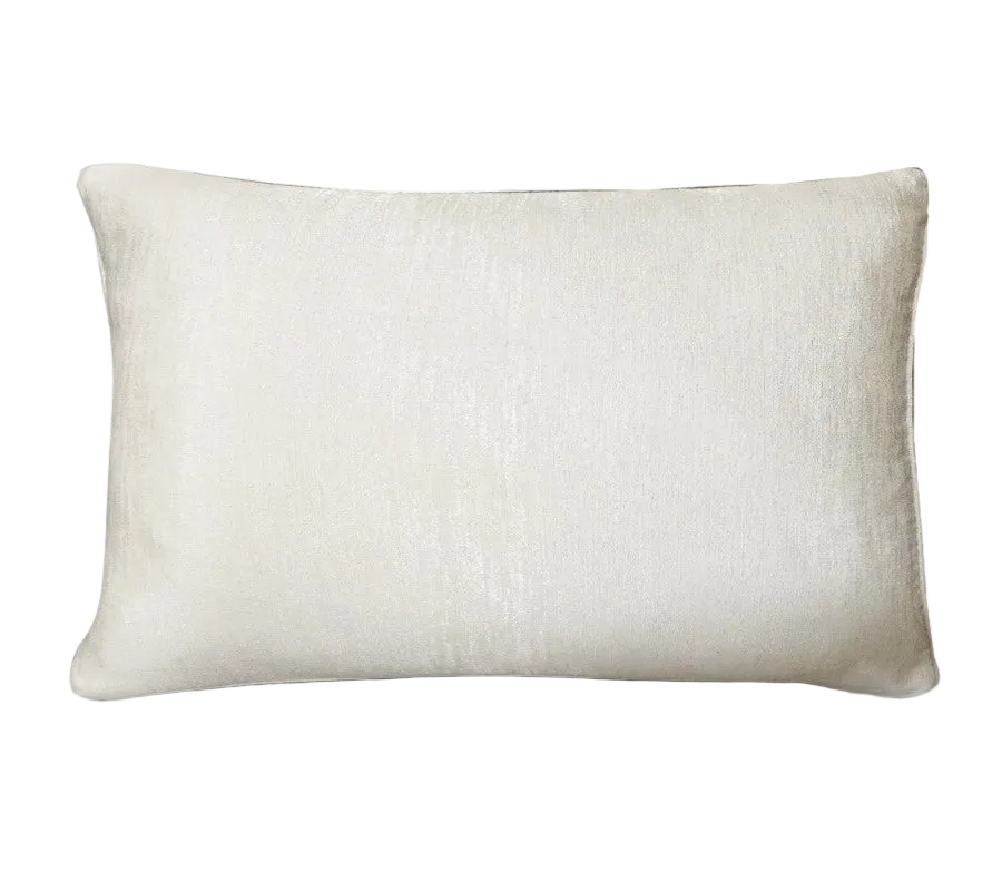 Ivory Tonal Jacquard Satin Cushion Feather Insert