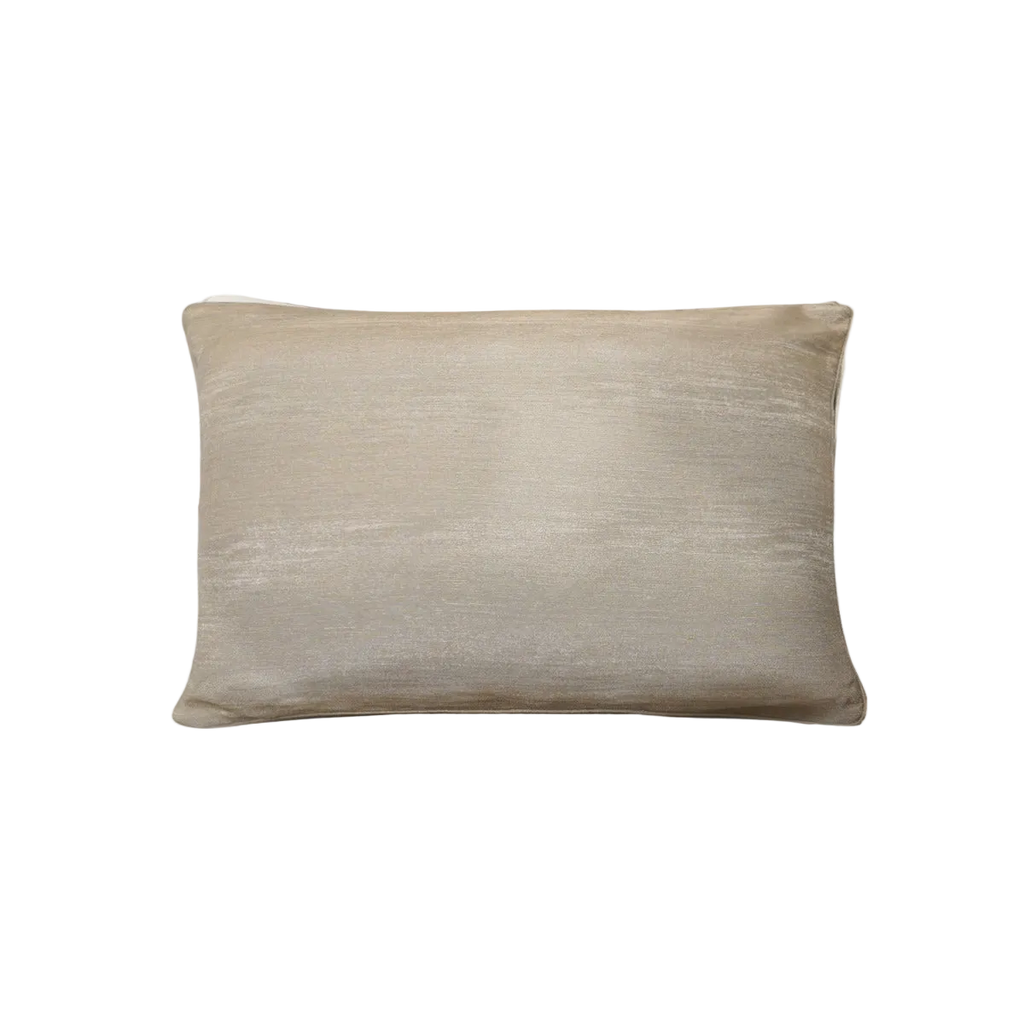Light Khaki Tonal Jacquard Satin Cushion Feather Insert