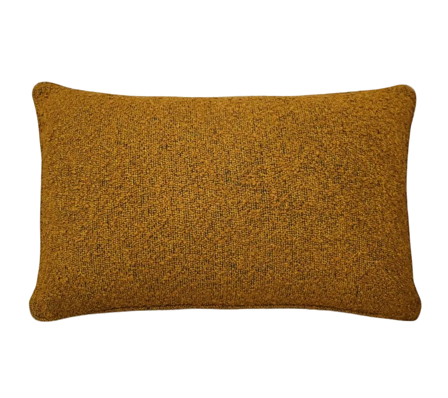 Caramel Boucle Chenille Cushion Feather Insert