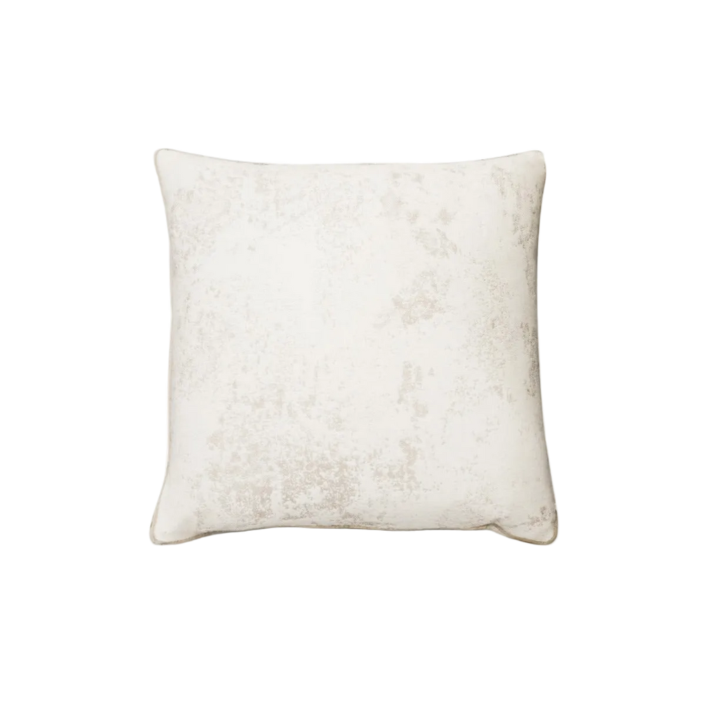 Ivory Vintage Jacquard Cut Velvet Cushion Feather Insert
