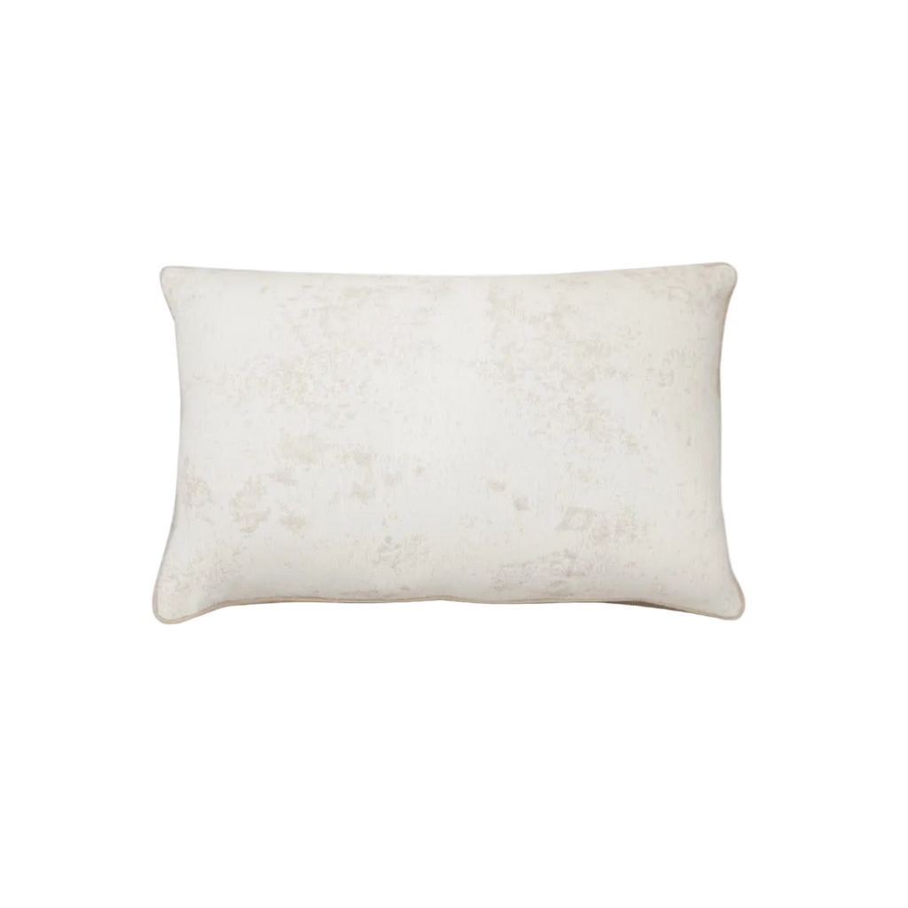 Ivory Vintage Jacquard Cut Velvet Cushion Feather Insert